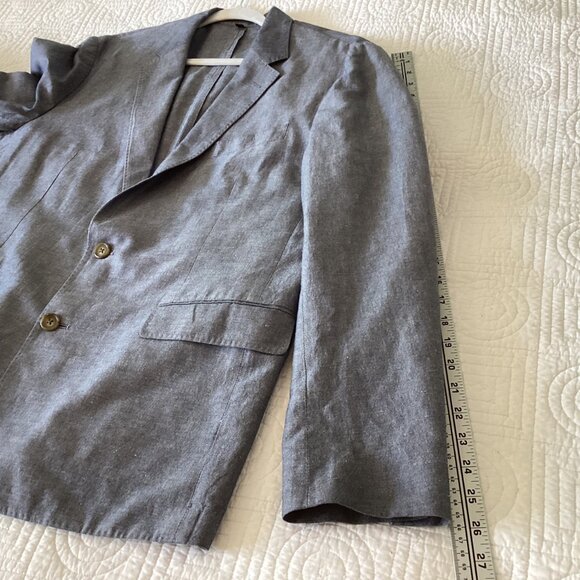 J.Crew Ludlow Slim-Fit Men’s Blazer Size 42R Baird McNutt Linen Blend Gray - Picture 13 of 13